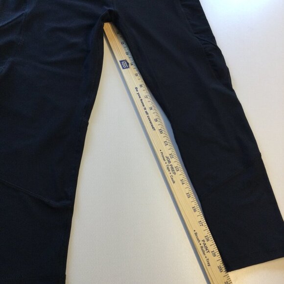 X by Gottex Active Capri Leggings Large Black Mesh Blocks Side Pocket - Picture 8 of 9
